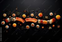 Premium AI Image | The aesthetics of Japanese cuisine Sushi Rice with vinegar seasoning Various ... Premium AI Image | The aesthetics of Japanese cuisine Sushi Rice with vinegar seasoning Various ...